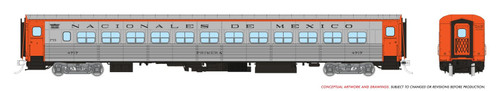 Rapido ~ HO Scale ~ Lighted ~ Hawker Siddeley RT-85 Mexico Coach ~ Nacionales de México #4345 ~ 1062027