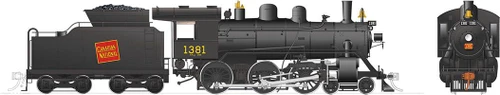 Rapido ~ HO Scale ~ H-6-g Steam Locomotive ~ Canadian National #1381 ~ DCC Sound ~ 603505