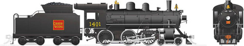 Rapido ~ HO Scale ~ H-6-g Steam Locomotive ~ Canadian National #1401 ~ DC Silent ~ 603014