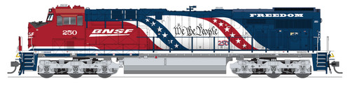 Broadway Limited ~ HO Scale ~ GE ES44AC ~ BNSF #250 (America250 Series) ~ DCC Sound & Smoke ~ 10816
