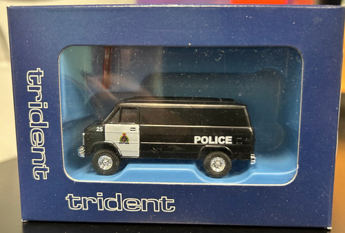Trident Miniatures ~ HO Scale ~ Chevrolet Van ~ Moncton, New Brunswick Police ~ 90361