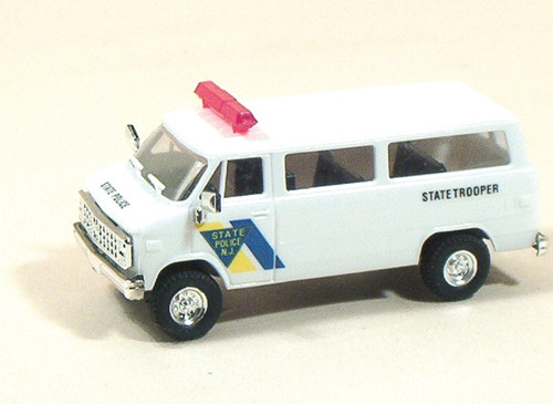 Trident Miniatures ~ HO Scale ~ Chevrolet Van ~ New Jersey State Police ~ 90185