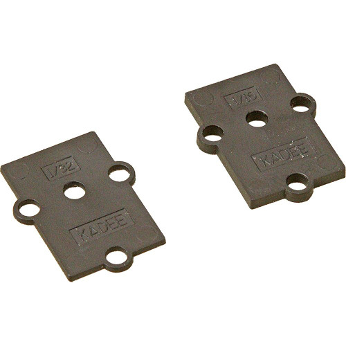 Kadee #851 O Scale Plastic Shims for #817 or #819 Gearbox 1/16" & 1/32" - Black