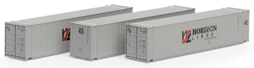 Athearn ~ N Scale ~ 45' Container ~ 3-Pack ~ Horizon Lines ~ 17900