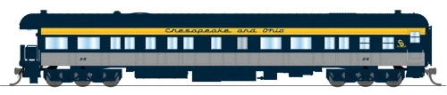 Broadway Limited ~ N Scale ~ Heavyweight Business Car ~ Chesapeake & Ohio #25 ~ 10771