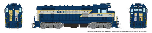 Rapido ~ HO Scale ~ CF7 with Square Cab ~ Massachusetts Central #2443 ~ DCC Sound ~ 1017507