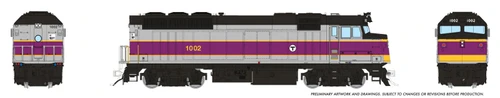 Rapido ~ HO Scale ~ F40PH ~ MBTA #1002 ~ DCC Sound ~ 1043513