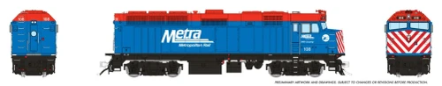 Rapido ~ HO Scale ~ F40PH ~ Metra #108 ~ DCC Sound ~ 1043519