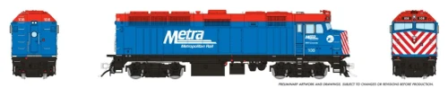 Rapido ~ HO Scale ~ F40PH ~ Metra #114 ~ DCC Sound ~ 1043520