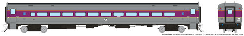 Rapido ~ HO Scale ~ Comet II Commuter Coach ~ MBTA #634 ~ 1084019