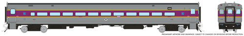 Rapido ~ HO Scale ~ Comet II Commuter Coach ~ MBTA #1602 ~ 1084020