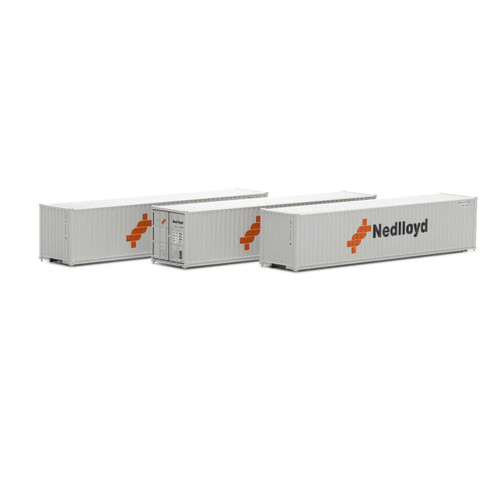Athearn ~ N Scale ~ 40' Corrugated Low-Cube Container ~ 3-Pack ~ Nedlloyd ~ 17394