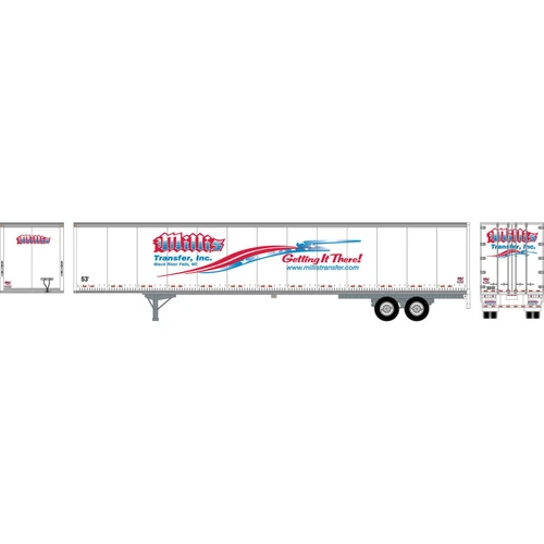 Athearn ~ HO Scale ~ RTR 53' Wabash Plate Trailer ~ Millis Transfer #3 ~ 72812