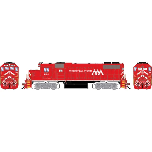Athearn Genesis ~ HO Scale ~ GP38-2 ~ Vermont Railway System #201 ~ DCC Sound ~ 3441