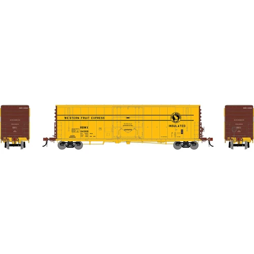 Athearn Genesis ~ HO Scale ~ 50' PC&F Box Car with Plug Door ~ Western Fruit Express RBWX #64569 ~ 3477