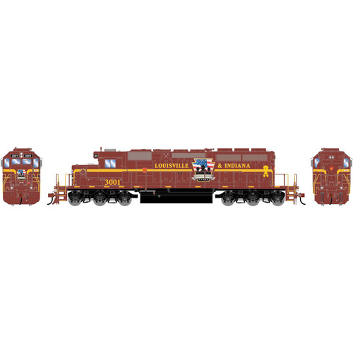 Athearn ~ HO Scale ~ SD40-2 ~ Louisville & Indiana #3001 ~ DCC & Sound ~ 3753