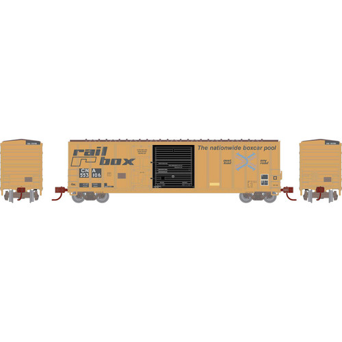 Athearn ~ N Scale ~ 50' FMC 5277 Combo Door Box Car ~ Canadian National #553106 (Ex-Railbox) ~ Primed for Grime ~ 3896