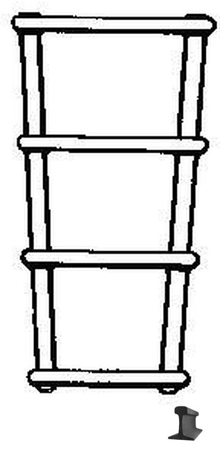 Cal Scale ~ HO Scale ~ Ladder Front Right Nose For Shark ~ 418