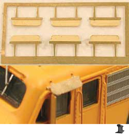 Cal Scale ~ HO Scale ~ F Unit Sunshade ~ Etched Brass ~ 6 Pieces ~ 544