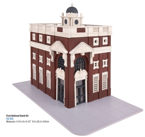 Walthers Trainline ~ HO Scale ~ First National Bank ~ Kit ~ 931-955