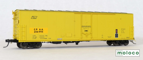 Moloco ~ HO Scale ~ CP Rail Repaint PCF 50' RB Boxcar ~ Canadian Pacific CPAA #206995 ~ 51006