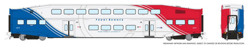 Rapido ~ HO Scale ~ BiLevel Commuter Coach ~ FrontRunner ~ Unnumbered ~ 146035