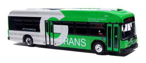 Iconic Replicas ~ HO Scale ~ Gillig BEB Transit Bus ~ Assembled ~ City of Gardena ~ 87-0684