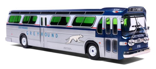 Iconic Replicas ~ O Scale ~ 1963 GM TDH-5303 Transit Bus ~ Assembled ~ Greyhound Bus Lines ~ 43-0668