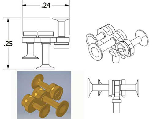 Cal Scale ~ HO Scale ~ Nathan Air Horn M3R1 ~ 672