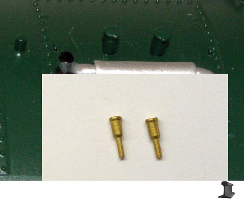 Cal Scale ~ HO Scale ~ F-Unit Steam Generator Exhaust Stacks ~ 2 Pieces ~ 681