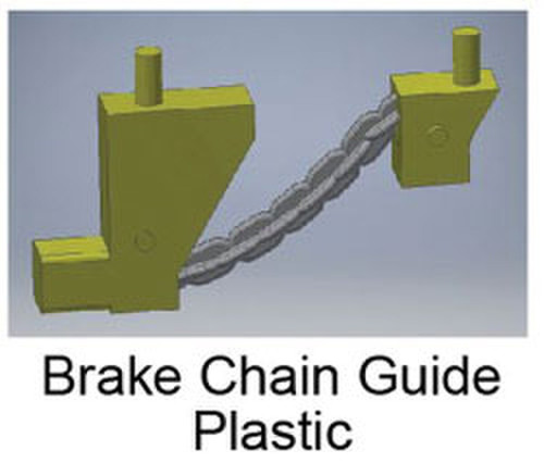 Cal Scale ~ HO Scale ~ Alco Brake Chain Guide Plastic ~ 2 Pieces ~ 728