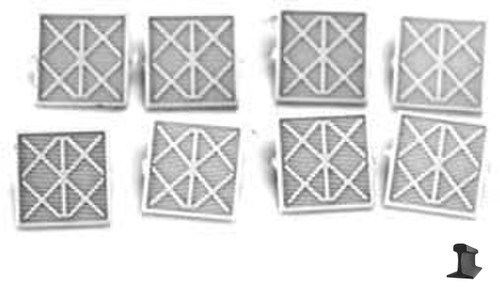 Cal Scale ~ HO Scale ~ X Air Filers ~ 8 Pieces ~ 750