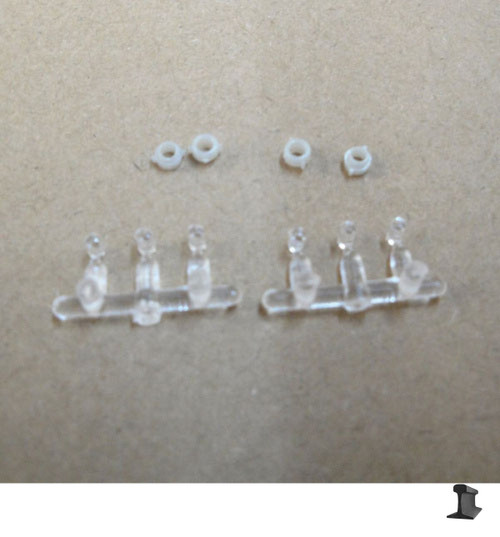 Cal Scale ~ HO Scale ~ Square Hooded Ditch Light Housings ~ 755