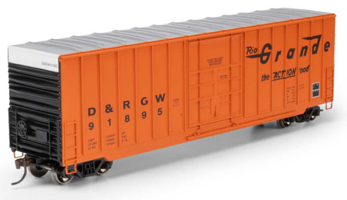 Athearn Roundhouse ~ HO Scale ~ 50' Exterior Post High Cube Plug Door Box Car ~ Denver & Rio Grande Western DRGW #91895 ~ 2075