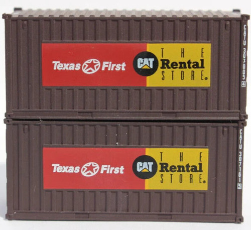 Jacksonville Terminal Company ~ N Scale ~ CAT Store ~ Texas First ~ 20' Containers ~ 205015