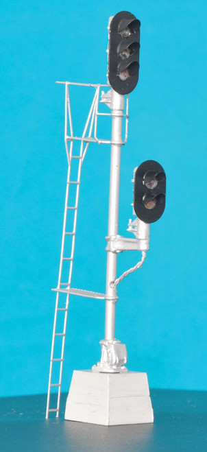 Details West ~ HO Scale ~ General Railway Signal Style D 2-Headed Style D Block Signal - Assembled ~ 943