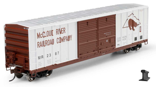 Athearn ~ HO Scale ~ 50' FMC 5077 Centered Double Door Box Car ~ McCloud River Railroad MR #2387 ~ 2918