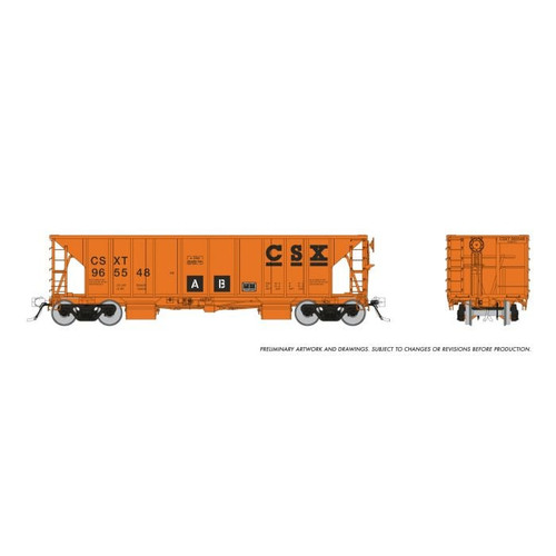 Rapido ~ HO Scale ~ NSC Ballast Car ~ CSX CSXT #965564 ~ 158019-965564
