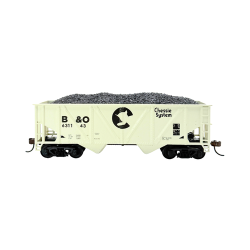 Rock Island Hobby ~ HO Scale ~ Hopper Car with Coal ~ Baltimore & Ohio Chessie System B&O ~ 032210