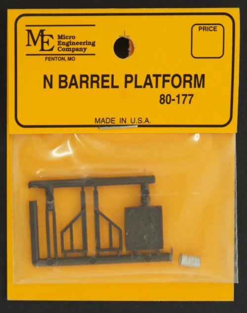 Micro Engineering ~ N Scale ~ Barrel Platform with Barrel ~ 80-177