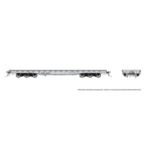 Rapido ~ HO Scale ~ Magor 54' Flatcar ~ DODX Navy Scheme ~ US Department of Defense DODX #38516 ~ 199005-38516