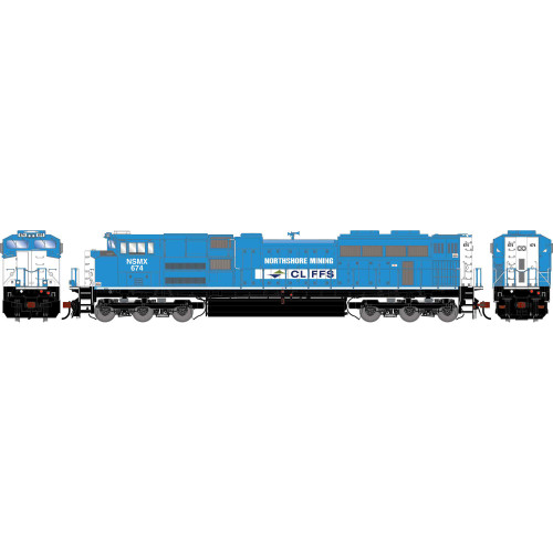 Athearn Genesis ~ HO Scale ~ SD70ACE ~ North Shore Mining NSMX #674 ~ DC ~ 2094