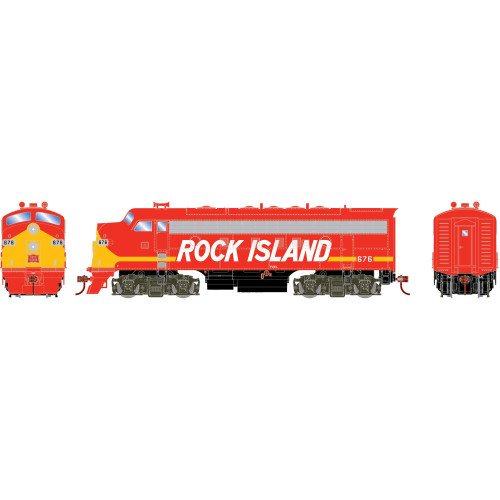 Athearn Roundhouse ~ HO Scale ~ F7A ~ Rock Island CRIP #676 ~ DC Version ~ 2750