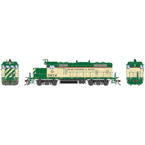 Athearn Genesis ~ HO Scale ~ GP7u ~ Idaho Northern & Pacific INPR #2074 ~ DCC Sound ~ 1502