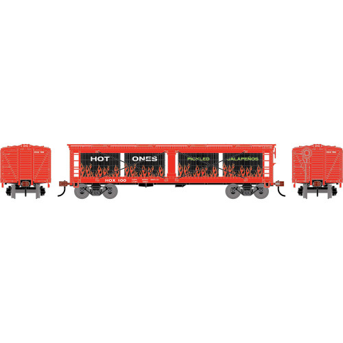 Athearn ~ HO Scale ~ 40' Pickle Car ~ Hot Ones Pickled Jalepenos HOX #100 ~ 2186
