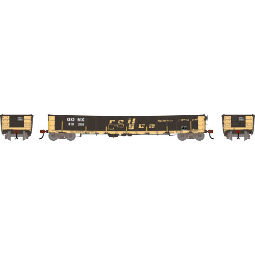 Athearn ~ HO Scale ~ 52' Mill Gondola ~ Railgon GONX #310268 White Stencil ~ Primed For Grime ~ 2733
