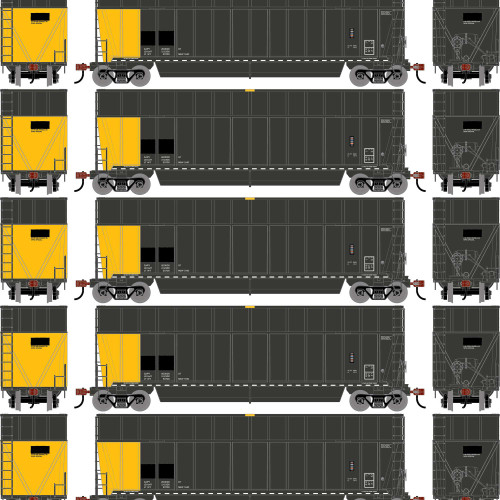 Athearn ~ HO Scale ~ Berwick Bathtub Extended Side Gondola ~ 5-Pack ~ Data Only ~ Primed For Grime ~ 2751