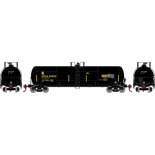 Athearn ~ HO Scale ~ RTC 20,900 Gallon Acid Tank Car ~ UTLX #24950 Black w/Second Hand Logo ~ 2766
