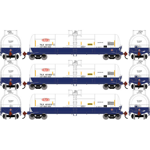Athearn ~ HO Scale ~ RTC 20,900 Gallon Acid Tank Car ~ 3-Pack ~ TILX #401537, #401602, #401610 ~ 2773