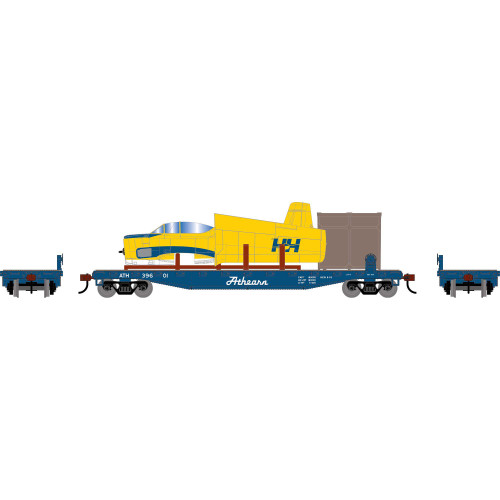 Athearn ~ HO Scale ~ 50' Flat Car w/T-28B Trojan Airplane ~ Athearn ATH #39601 ~ 2799